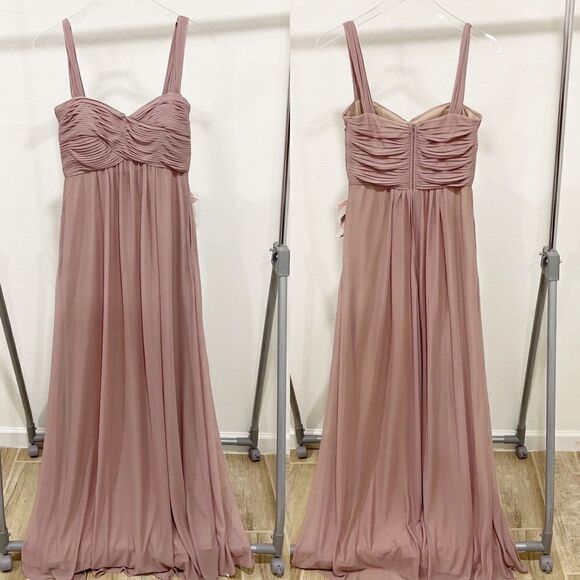 Birdy Grey Mauve Maria Convertible Maxi Bridesmaid Gown Dress Small - Picture 1 of 7